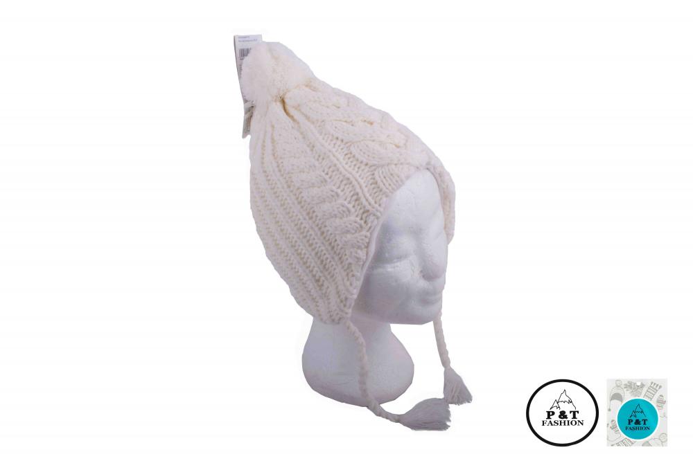 P&T Muts met Pompon - Ecru - 55-57