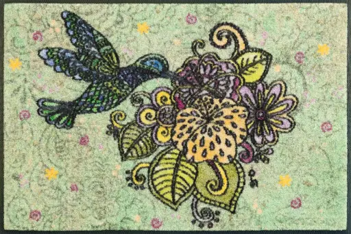 Kleen-Tex Wash+Dry Wasbare Deurmat - Blütentanz