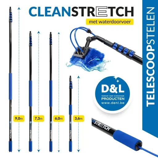 D&L Telescoopsteel - Aluminium - Waterdoorlatend - Zwart/Blauw