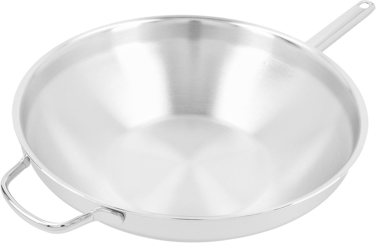 Demeyere Apollo 7 Flat-Bottomed Wok with Counter-Grip – Ø 32cm + Free Wok Spatula