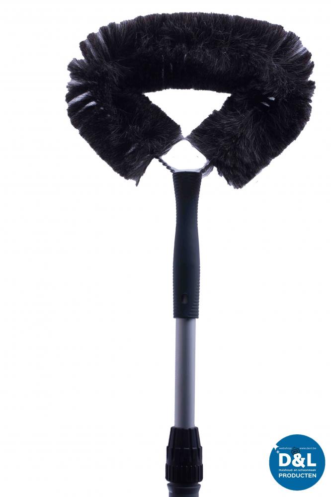 Manche télescopique + Tête de loup + Brosse de lavage à cinq faces