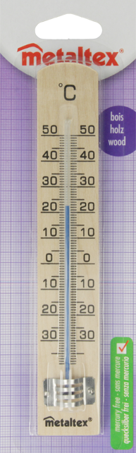 Metaltex Thermometer Binnen - 18cm - Beuk