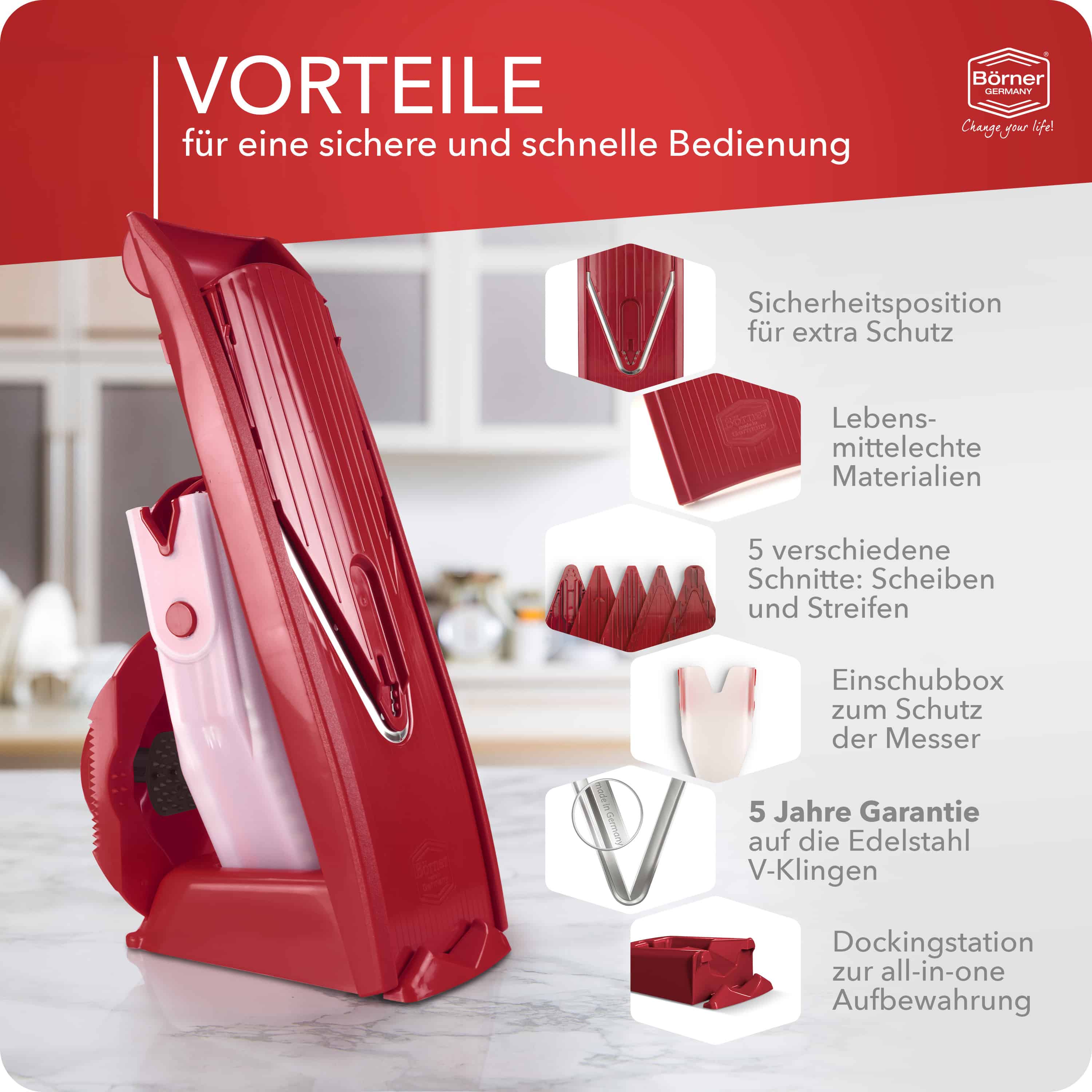 Mandoline Börner V1 ClassicLine - Set professionnel