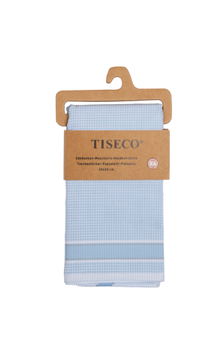 Tiseco Herenzakdoeken Alto 4 - 40x40cm - 6 Stuks - 100% Katoen