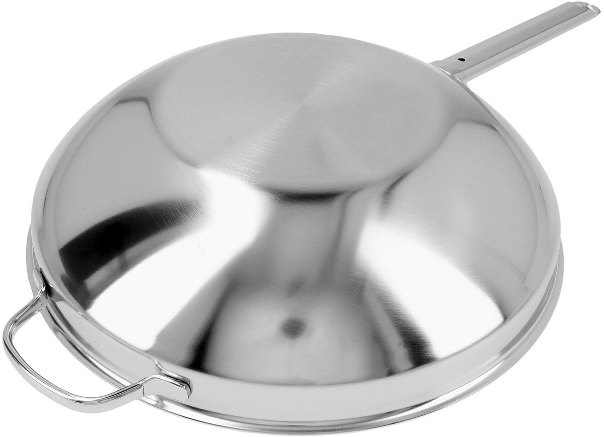 Demeyere Apollo 7 Flat-Bottomed Wok with Counter-Grip – Ø 32cm + Free Wok Spatula
