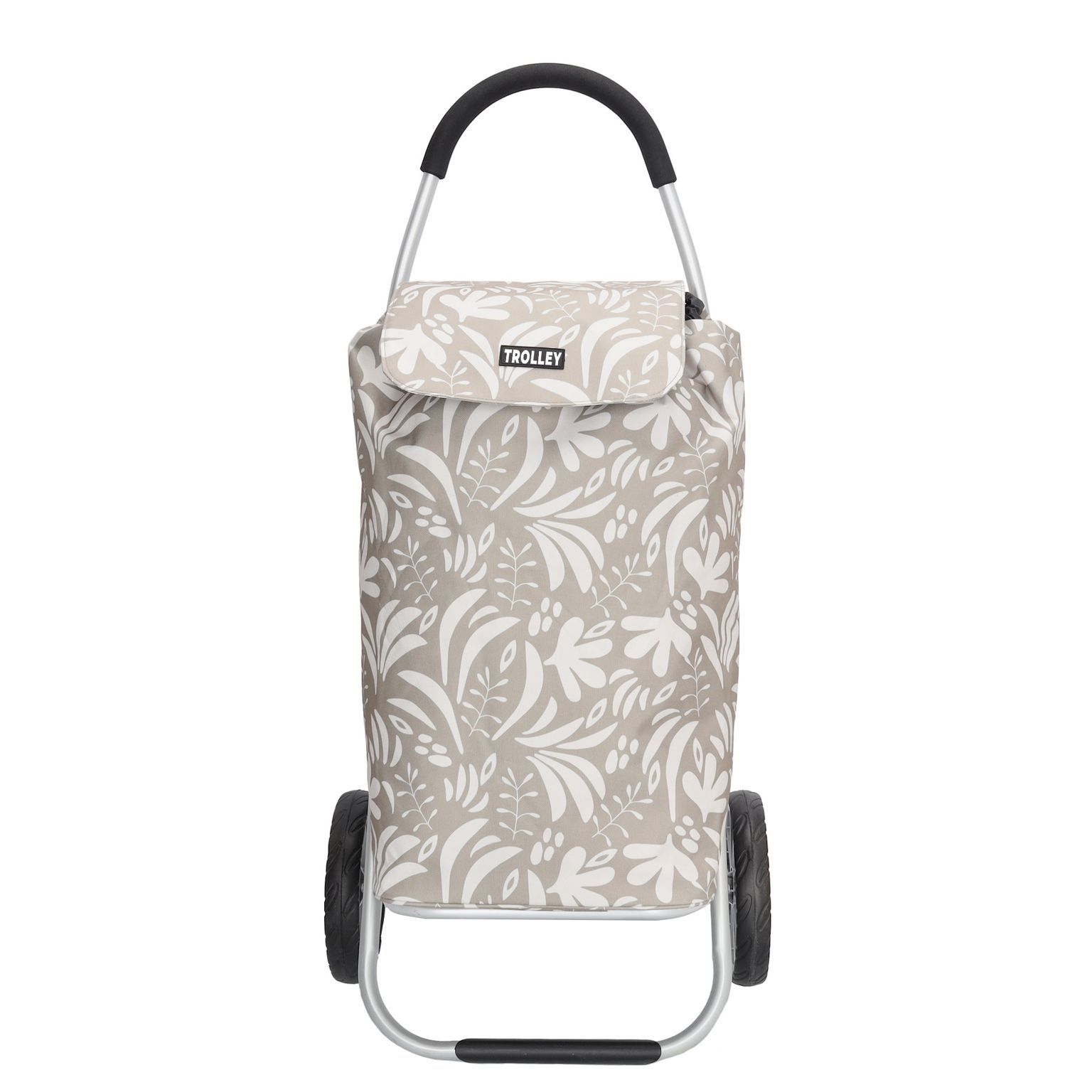 Boodschappentrolley Inklapbaar - Beige Print