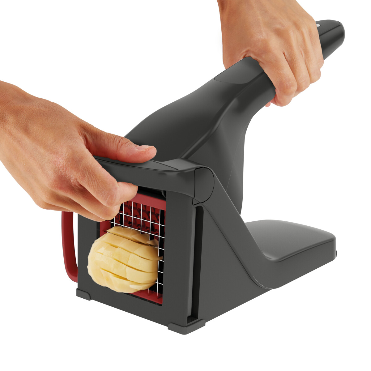 Zyliss Friet- & Groentesnijder met 2 Verwisselbare RVS Messen 7 & 9 mm - Antislip Bodem - Vaatwasserbestendig