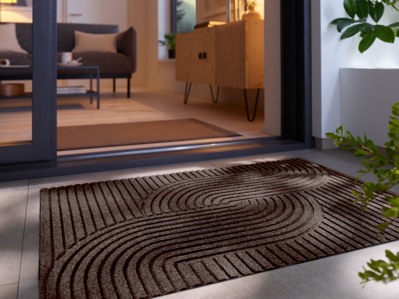 Kleen-Tex Dune Deurmat voor binnen en buiten - Loop dark brown