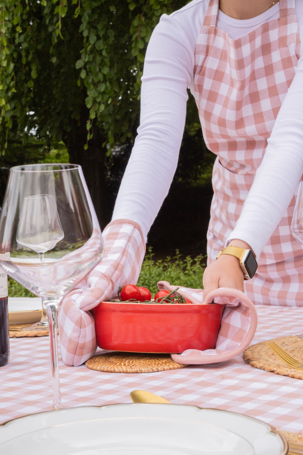 Tiseco Gingham Gant de Cuisine - 28 x 18cm