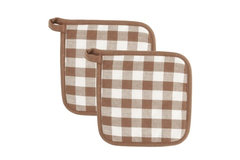 Tiseco Gingham Manique - 2 pièces - 20 x 20 cm