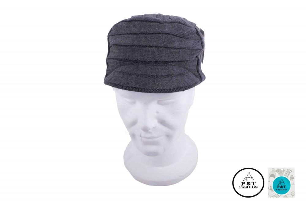 P&T Muts met Klep Gebreid - Grijs