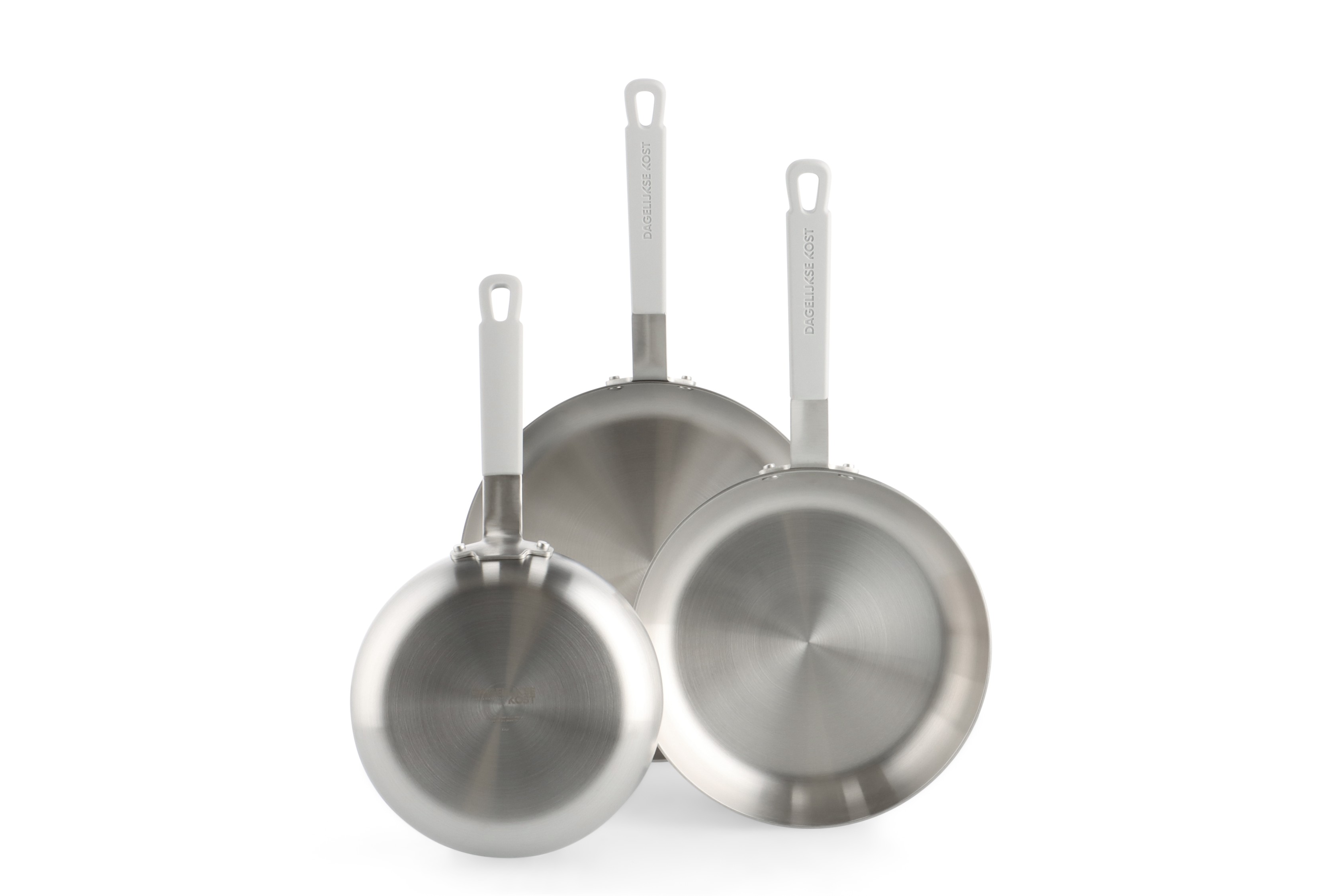 Dagelijkse Kost Jeroen Meus Proline 3-delige Pannenset Ø 20, 24 & 28cm - 3PLY RVS - PFAS vrij