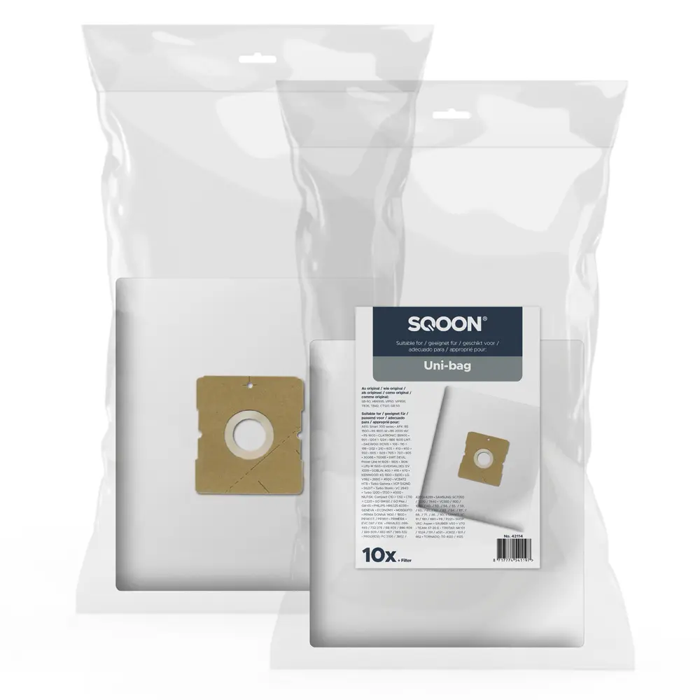 SQOON Stofzuigerzakken geschikt voor Uni-Bag - 10 Stuks