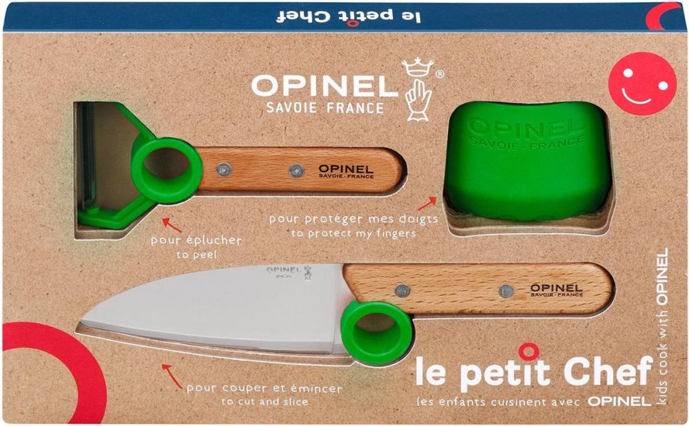 Opinel Le Petit Chef Set de cuisine pour enfants - 3 pièces - Bois