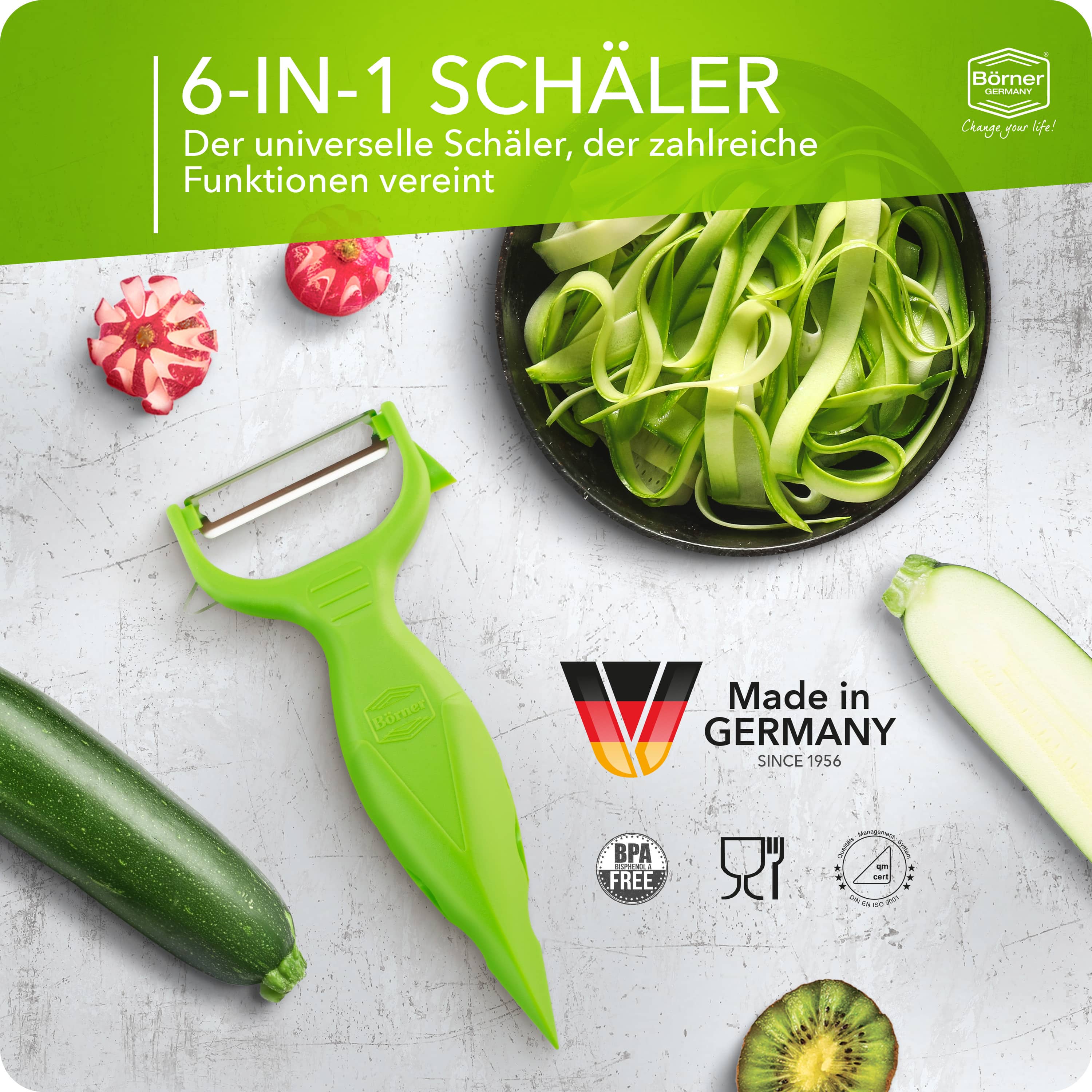 Eplucheur Börner 6in1 avec lame lisse