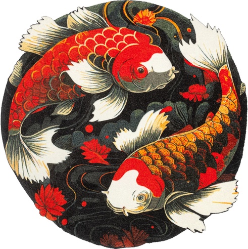 Kleen-Tex Wash-Dry Decor Wasbare Mat - Koi Couple