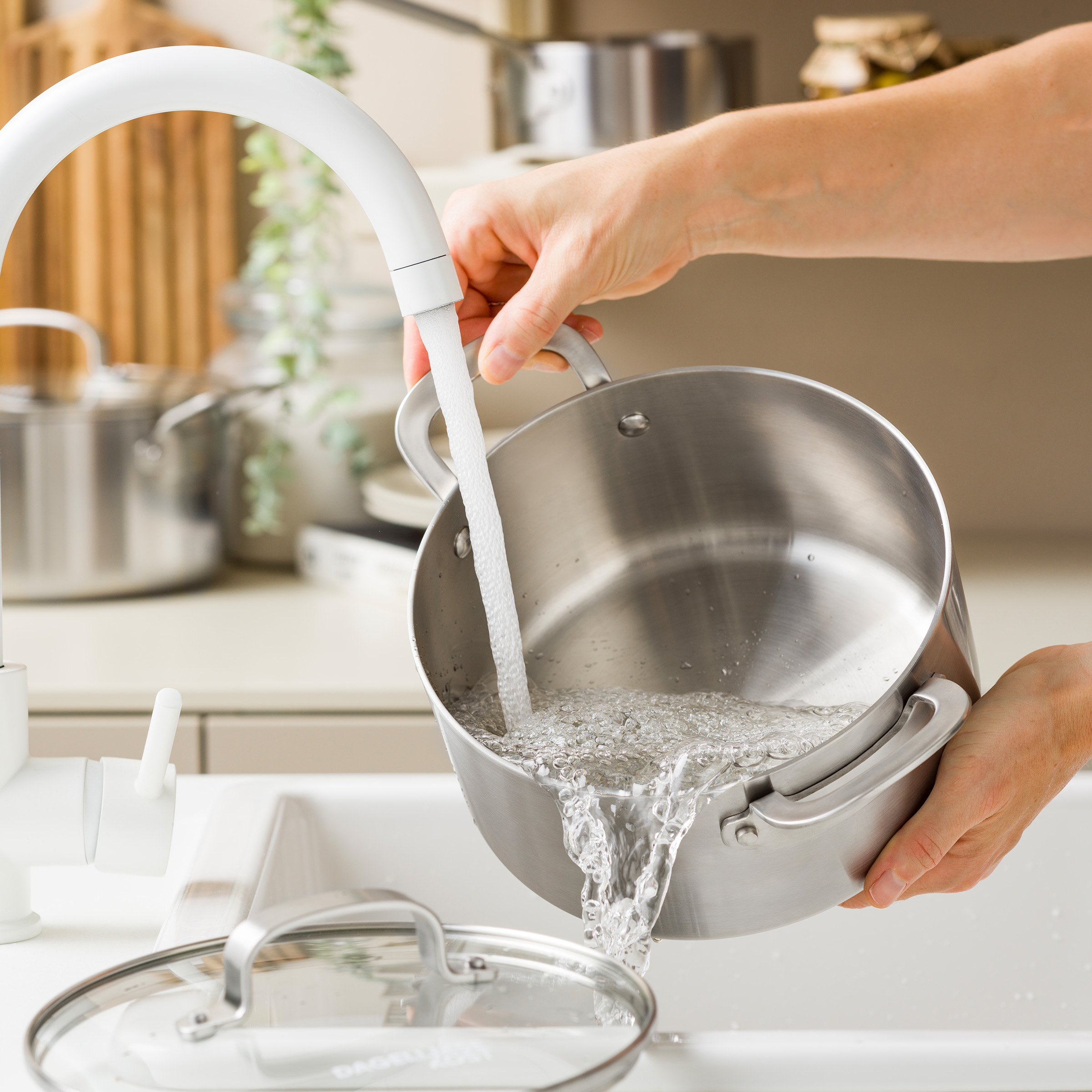 Dagelijkse Kost Jeroen Meus Proline 3PLY Casserole avec couvercle en verre - Acier inoxydable professionnel à 3 couches - Sans PFAS