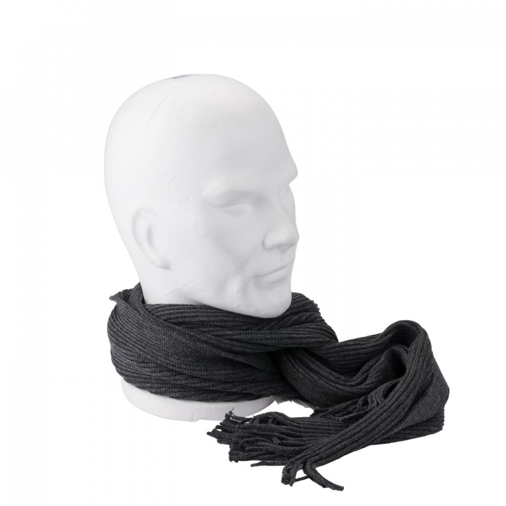 P&T Heren Sjaal Gebreid - Donker Grijs - 180 x 28cm