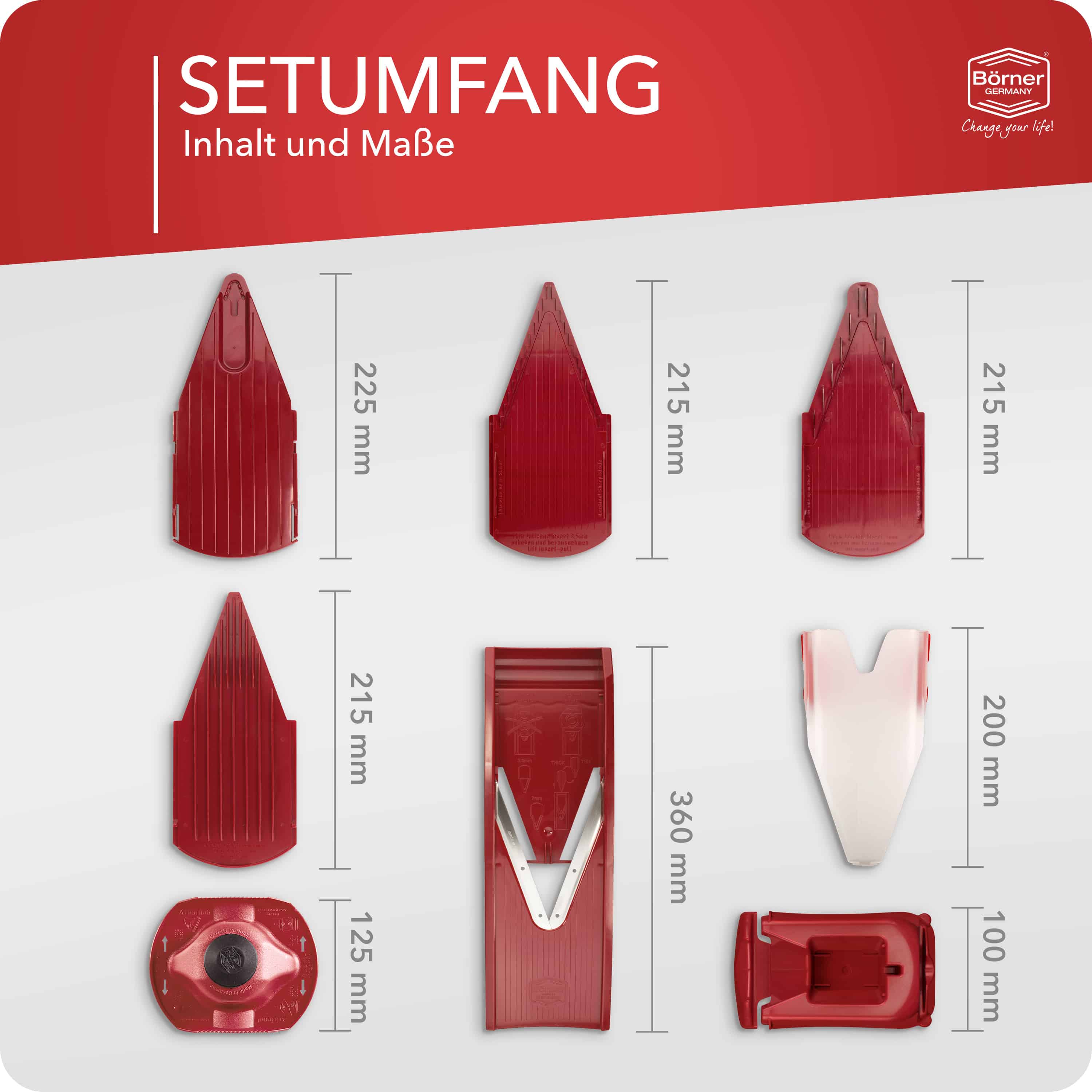 Mandoline Börner V1 ClassicLine - Set professionnel