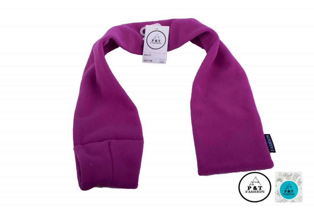 P&T Doorsteek Sjaal - Violet - Micro Fleece - 85 x 12cm