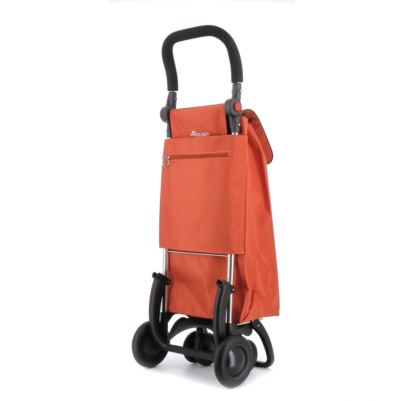 Rolser Boodschappentrolley I-Bag Mf - 4.2 Tour Plus - Roterende Voorwielen - Verstelbare Handgreep - Naranja