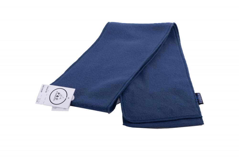 P&T Kinder Sjaal - Micro Fleece - Donker Blauw - 140 x 16 cm