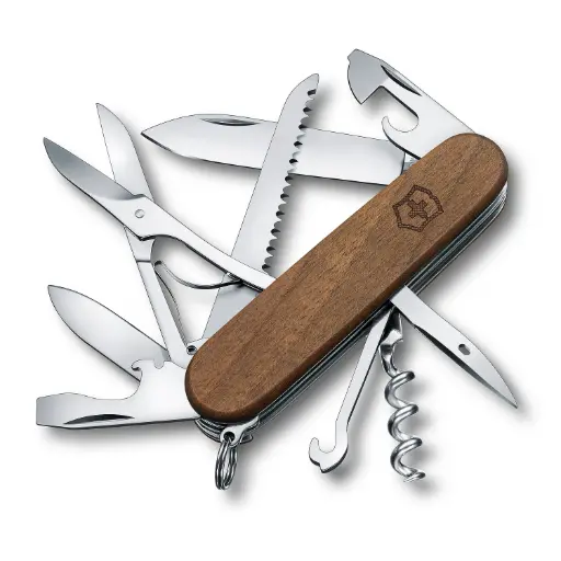 Victorinox Huntsman Zakmes Walnoothout - 13 Functies - 91mm