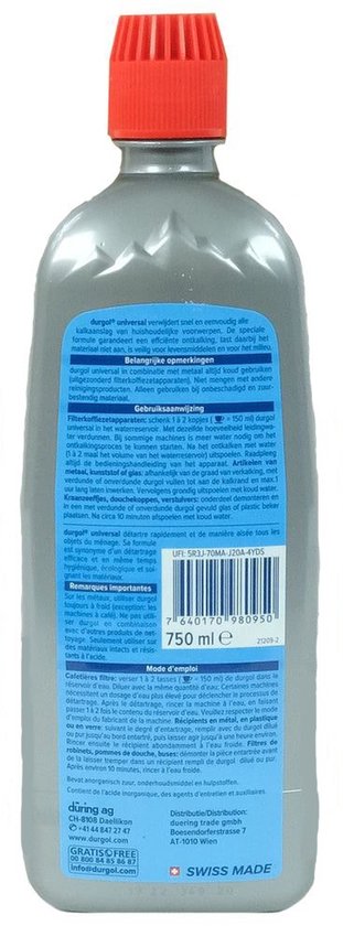 Durgol Universal Power Rapid Descaler – 750ml