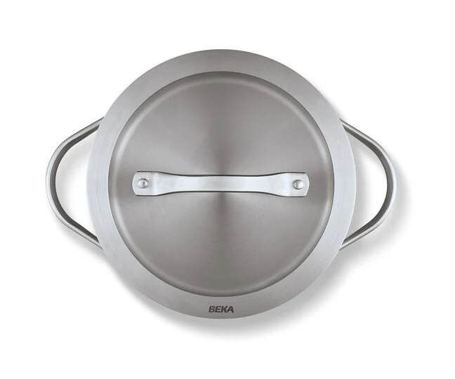 Beka Sensa Saucepan with Softbase Base – Glass Lid with Downdraft Function – Latte