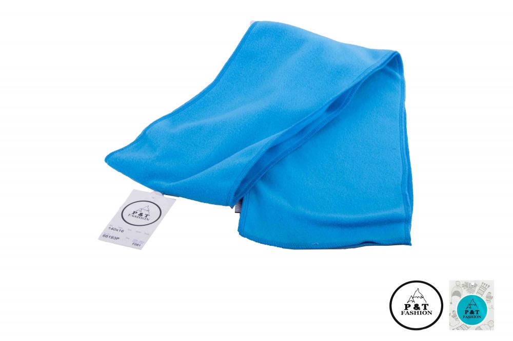 P&T Kinder Sjaal - Micro Fleece - Zeeblauw - 140 x 16 cm