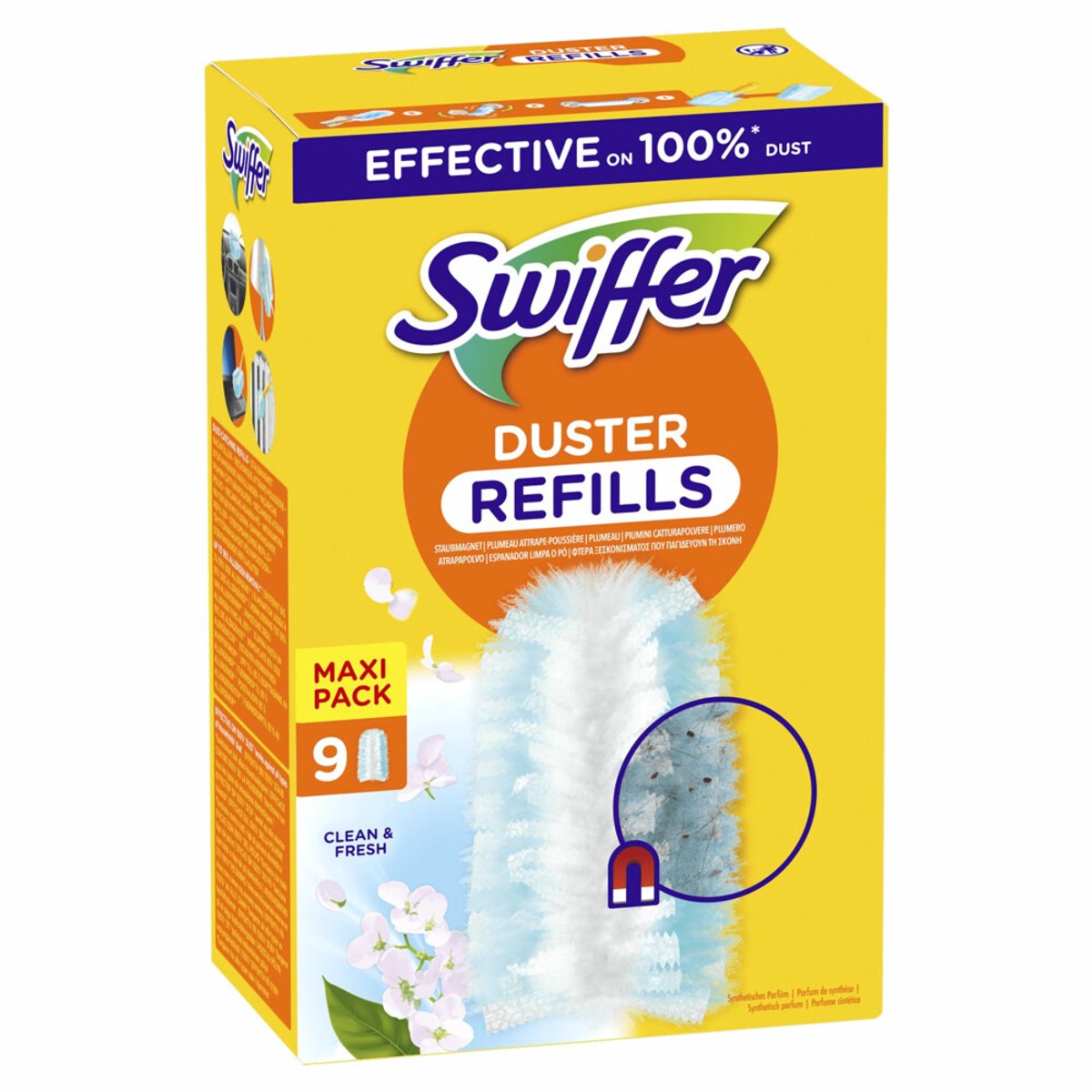Swiffer Duster Navul Stofdoekjes Clean & Fresh - 9 Stuks