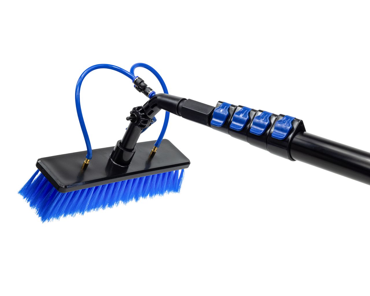 D&L Hoekadapter met Waterdoorvoer - Zwart/Blauw