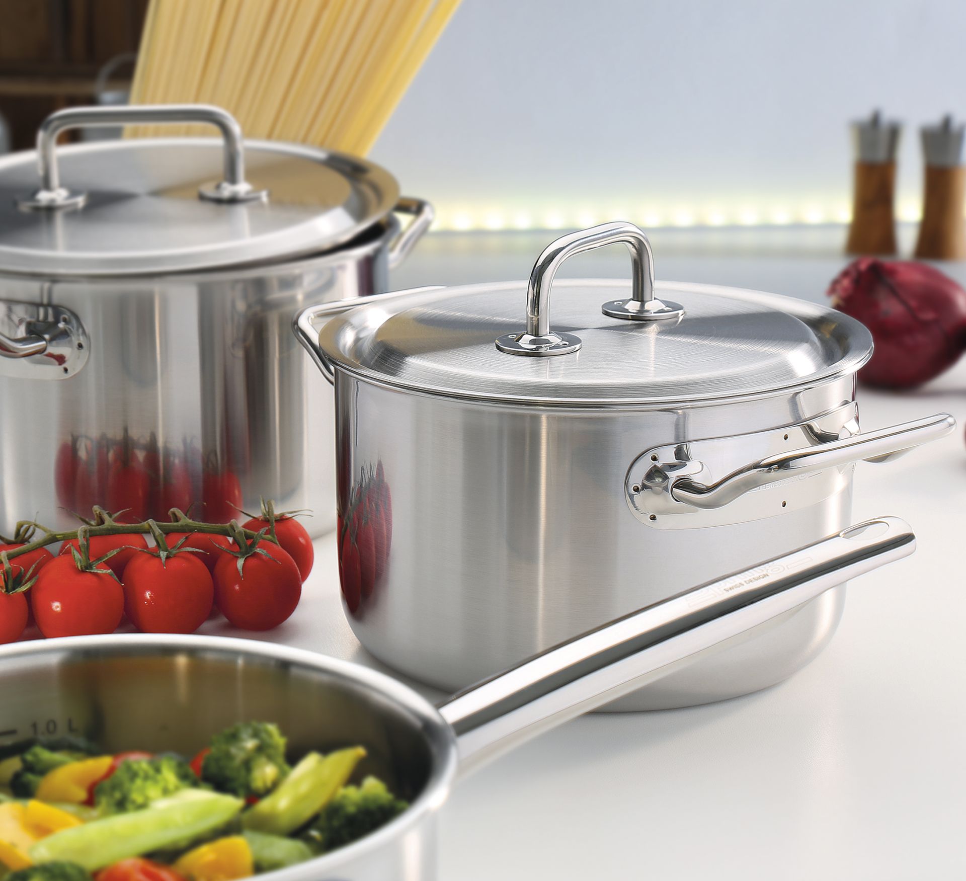 Spring Brigade Premium Pannenset 4-delig met Steelpan - RVS