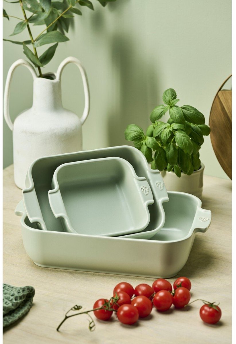 Peugeot Appolia Rechthoekige Keramische Ovenschaal - Saliegroen - 36cm