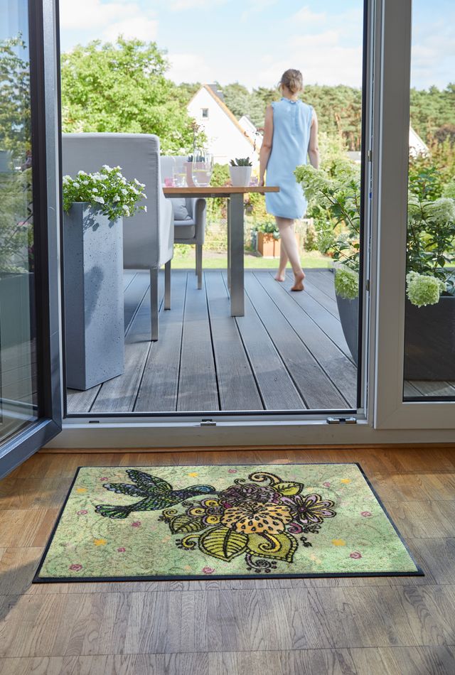 Kleen-Tex Wash+Dry Wasbare Deurmat - Blütentanz