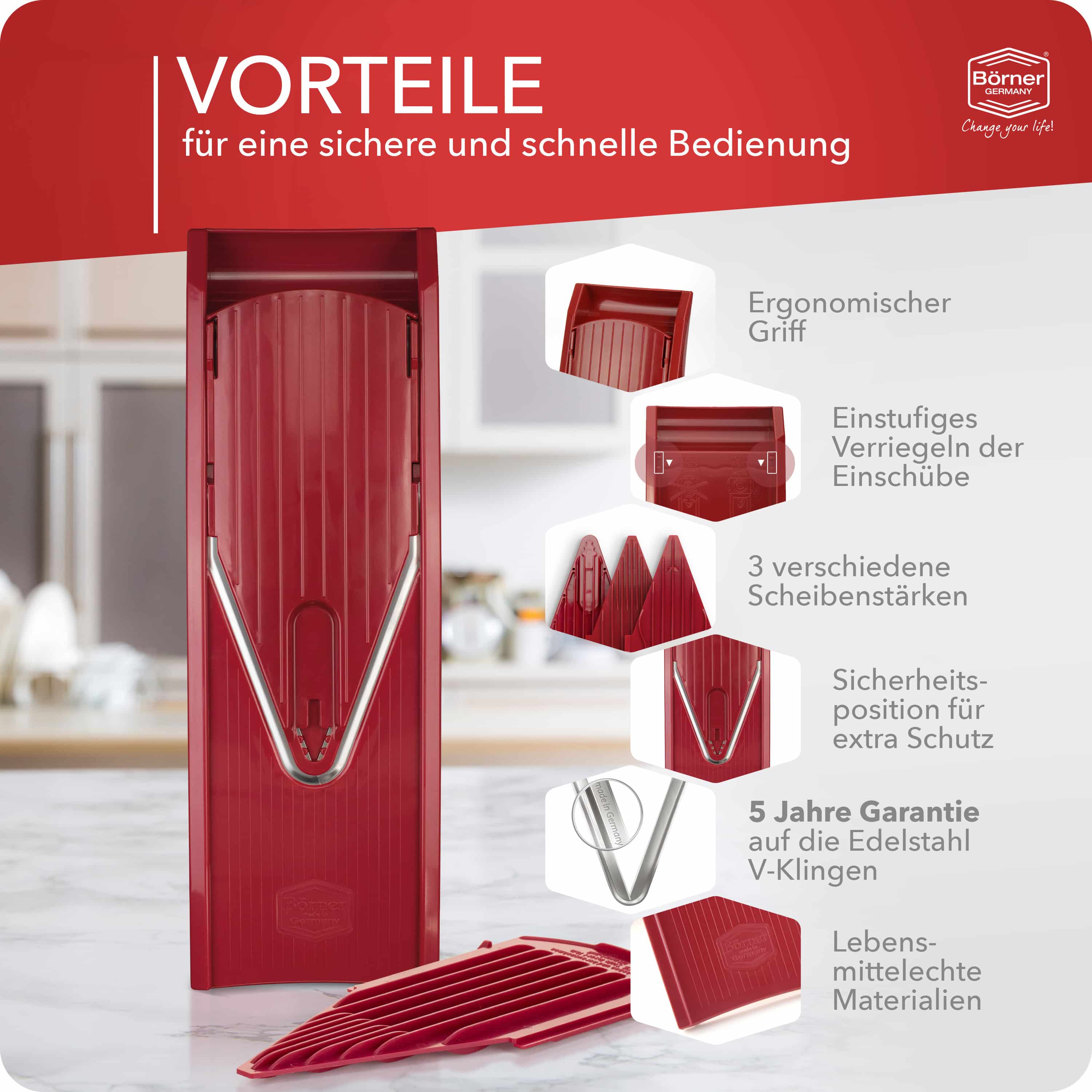 Mandoline Börner V1 ClassicLine - Set de base