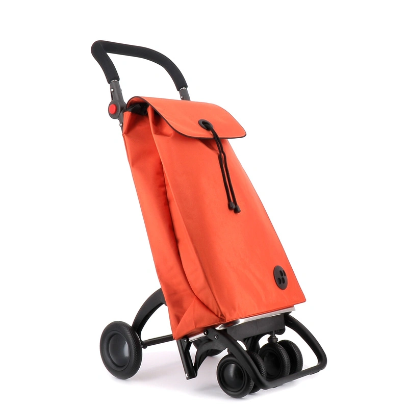 Rolser Boodschappentrolley I-Bag Mf - 4.2 Tour Plus - Roterende Voorwielen - Verstelbare Handgreep - Naranja