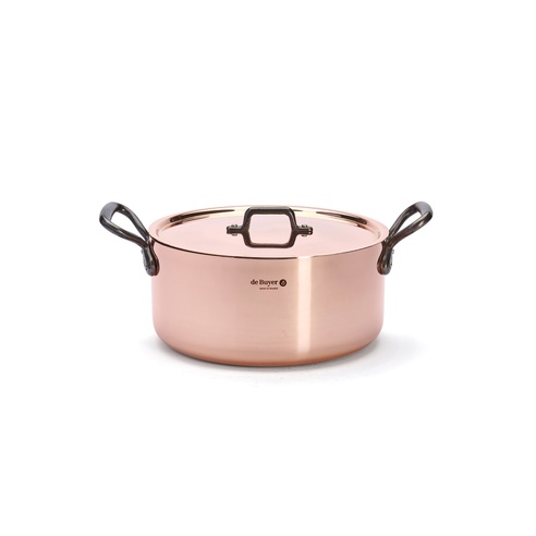 De Buyer Prima Matera Kookpot - Gietijzeren Handvaten - 90% Koper - 10% Rvs