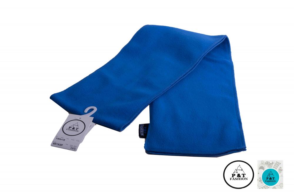 P&T Kinder Sjaal - Micro Fleece - Bic Blauw - 140 x 16 cm