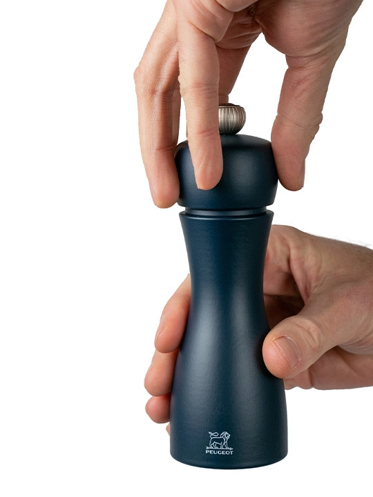 Peugeot Tahiti Duo Manuele Peper- en Zoutmolen uit Hout - 15cm - Nachtblauw & Azuurblauw