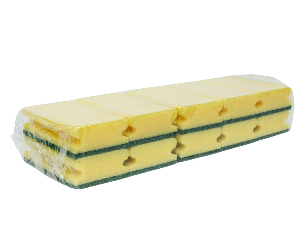 D&L Schuurspons met Greep - Geel/Groen - 10 Stuks - 153 x 86 x 42mm