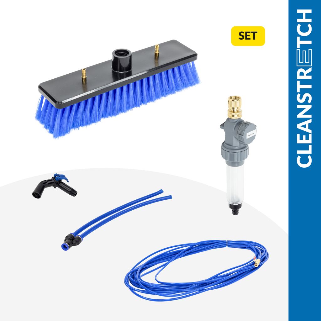 D&L Cleanstretch Starter Set - Borstel + Slang + Zeepdispenser en Koppelstukken