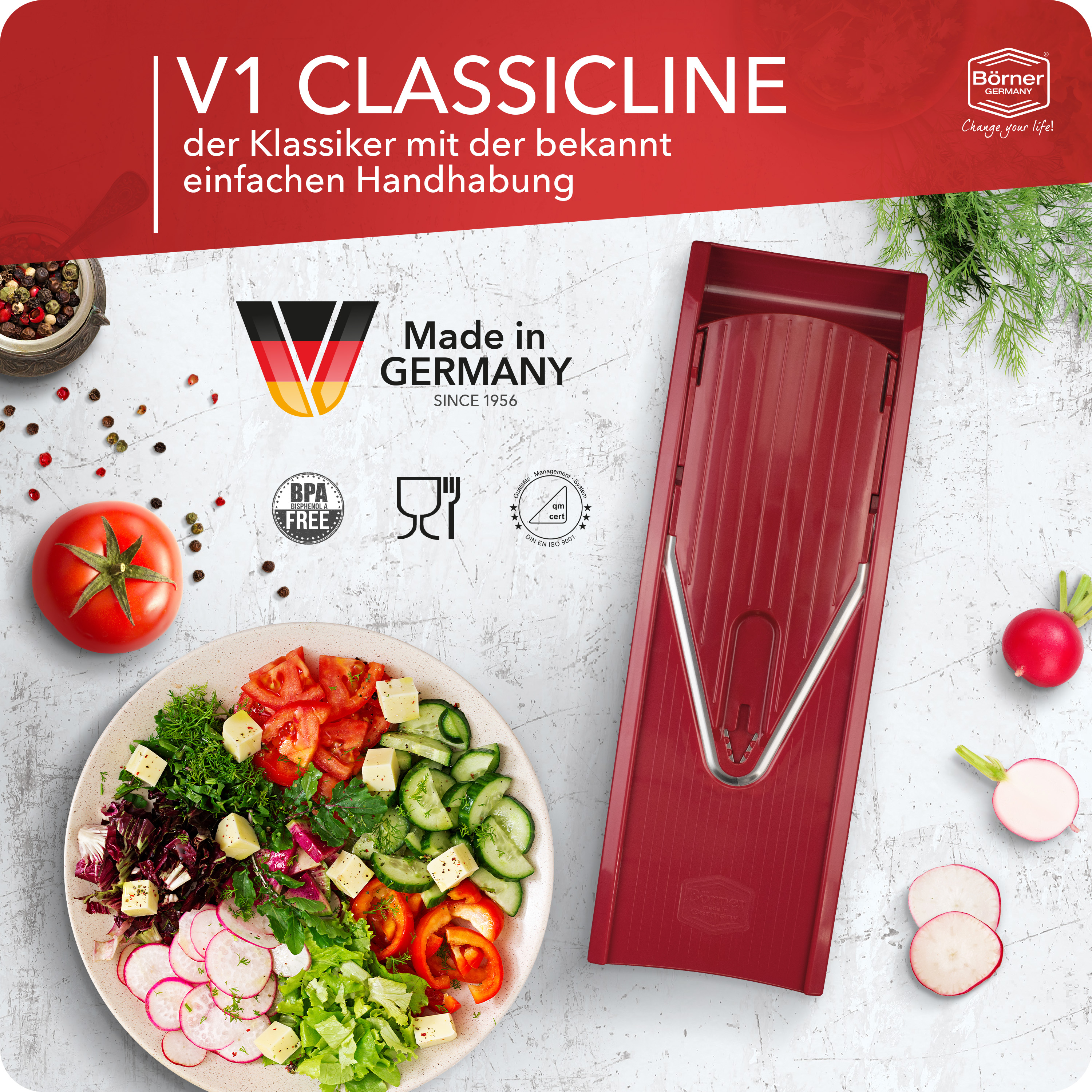 Mandoline Börner V1 ClassicLine - Set professionnel