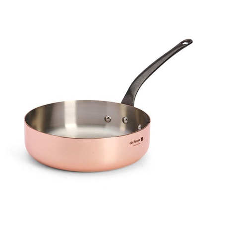 De Buyer Prima Matera Sauteuse - Poignée en fonte - Ø 24cm - 90% Cuivre - 10% Acier inoxydable