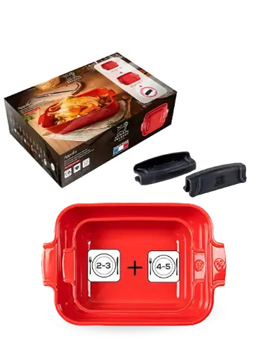 Peugeot Appolia Duo Keramische Ovenschaal - 32 en 25cm - Rood
