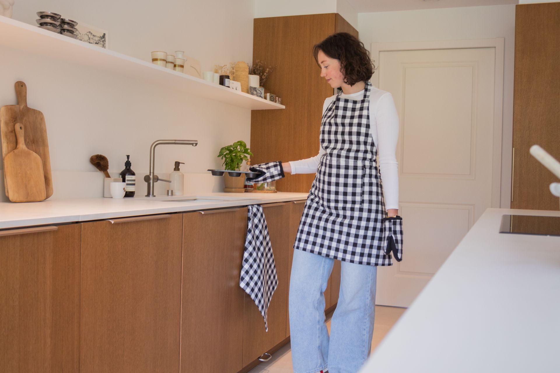 Tablier Tiseco Gingham - 80 x 74 cm