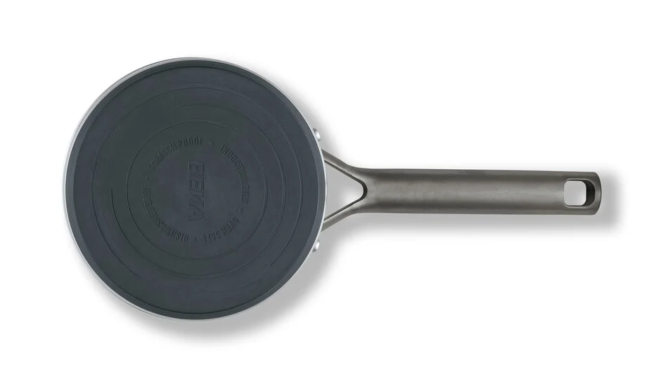 Beka Sensa Steel Pan with Softbase Base – Glass Lid with Downdraft Function – Ø 16cm – Espresso