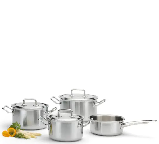 Spring Brigade Premium Pannenset 4-delig met Steelpan - RVS