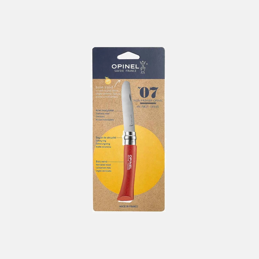Opinel N°07 Mon Premier Zakmes - Afgerond - Rvs