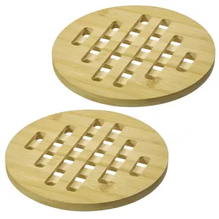 Westmark Ronde Onderzetters - Bamboe - Ø 20cm - Set 2 Stuks